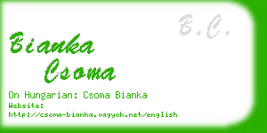 bianka csoma business card